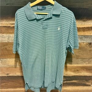 Polo by Ralph Lauren Men's Blue Striped Polo Shirt